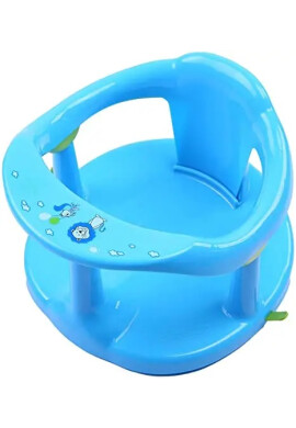 Little Mom Scaun de baie pentru bebelusi design ergonomic cu spatar si cotiere fixare cu ventuze dimensiune 32 x 32 x 20.5 cm Baby Sit Turquoise - BKid.ro