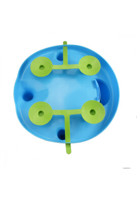 Little Mom Scaun de baie pentru bebelusi design ergonomic cu spatar si cotiere fixare cu ventuze dimensiune 32 x 32 x 20.5 cm Baby Sit Turquoise - BKid.ro