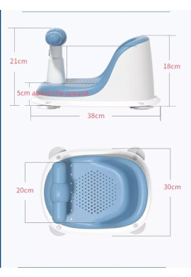 Little Mom Scaun de baie pentru bebelusi Blue - BKid.ro