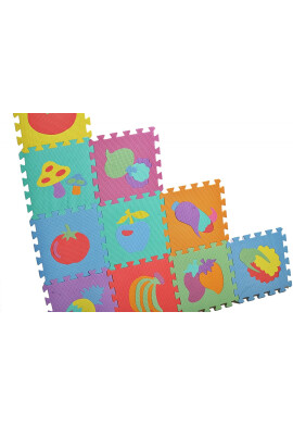 MalPlay Covor puzzle din spuma 10 piese Fructe - BKid.ro