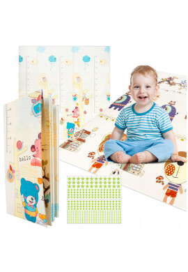 MalPlay Covoras pliabil din spuma cu doua fete Animale 180x200 cm - BKid.ro