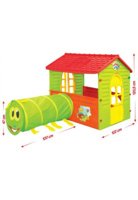 Mochtoys Casuta Play House cu Tunel Caterpillar - BKid.ro
