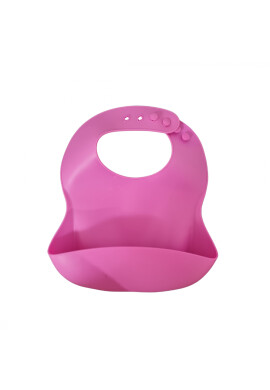 Oaki Baveta reglabila din silicon moale pentru bebelusi fucsia - BKid.ro