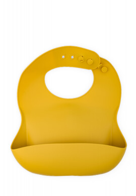 Oaki Baveta reglabila din silicon moale pentru bebelusi galben - BKid.ro