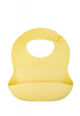 Oaki Baveta reglabila din silicon moale pentru bebelusi galben pal - BKid.ro