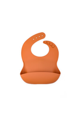 Oaki Baveta reglabila din silicon moale pentru bebelusi portocaliu - BKid.ro
