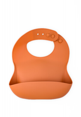 Oaki Baveta reglabila din silicon moale pentru bebelusi portocaliu - BKid.ro