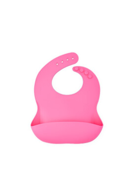 Oaki Baveta reglabila din silicon moale pentru bebelusi roz - BKid.ro