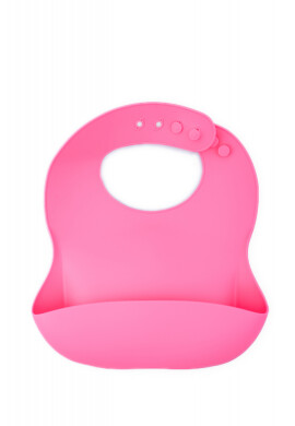 Oaki Baveta reglabila din silicon moale pentru bebelusi roz - BKid.ro