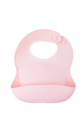 Oaki Baveta reglabila din silicon moale pentru bebelusi roz pal - BKid.ro