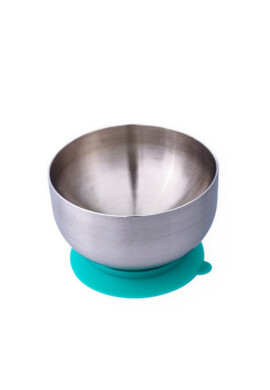 Oaki Castron din inox cu capac si ventuza Albastru - BKid.ro