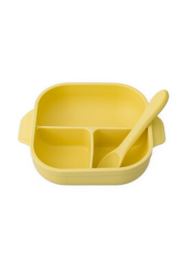 Oaki Set diversificare complet pentru copii din silicon Galben pal - BKid.ro