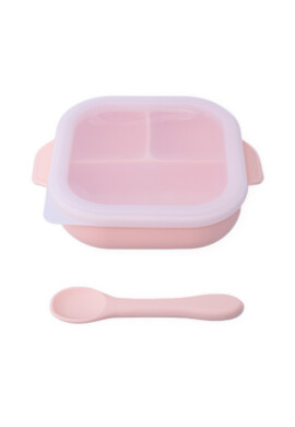 Oaki Set diversificare complet pentru copii din silicon Roz pal - BKid.ro