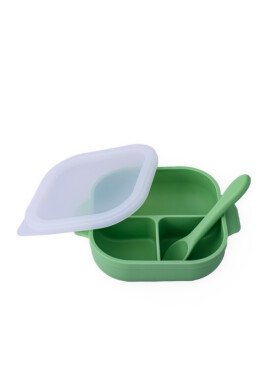 Oaki Set diversificare complet pentru copii din silicon Verde pal - BKid.ro