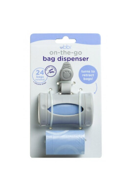 Ubbi Dispenser portabil pentru pungute scutece On The Go gri - BKid.ro
