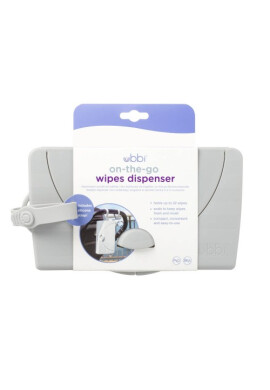 Ubbi Dispenser portabil pentru servetele umede On The Go gri - BKid.ro
