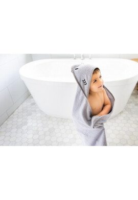 Ubbi Prosop bebe cu gluga din bumbac gri - BKid.ro