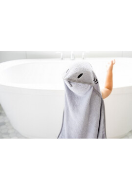 Ubbi Prosop bebe cu gluga din bumbac gri - BKid.ro