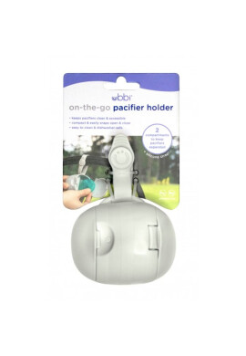 Ubbi Suport suzeta portabil On The Go gri - BKid.ro