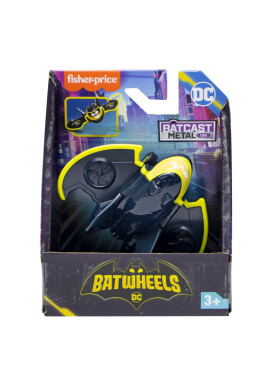 Fisher Price Mini vehicul din metal Batwheels Batwing The Bat Plane 1:55 HYB67 - BKid.ro