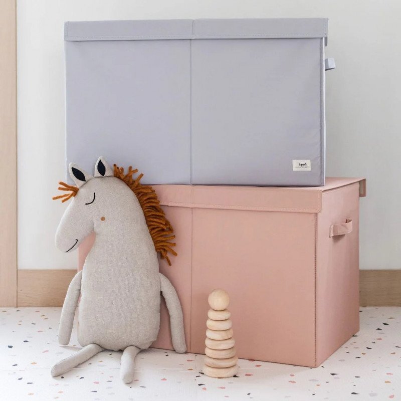 3 Sprouts Cufar pliabil pentru camera copiilor material reciclat Gri