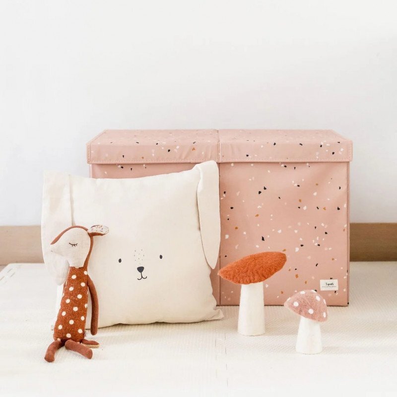 3 Sprouts Cufar pliabil pentru camera copiilor material reciclat Terrazzo Clay