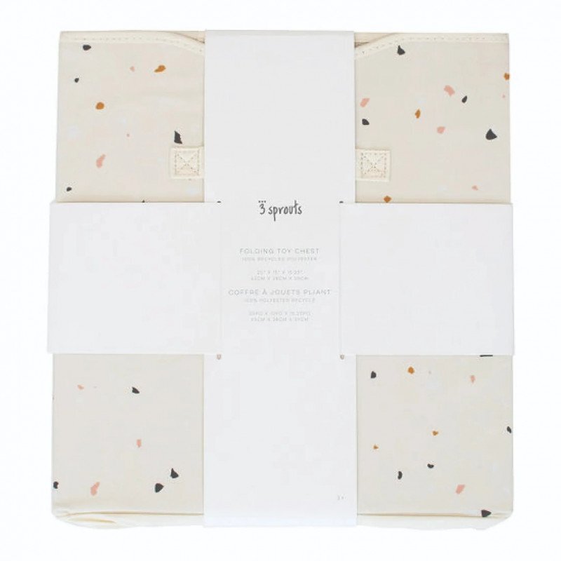 3 Sprouts Cufar pliabil pentru camera copiilor material reciclat Terrazzo Cream