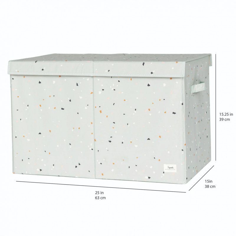 3 Sprouts Cufar pliabil pentru camera copiilor material reciclat Terrazzo Green