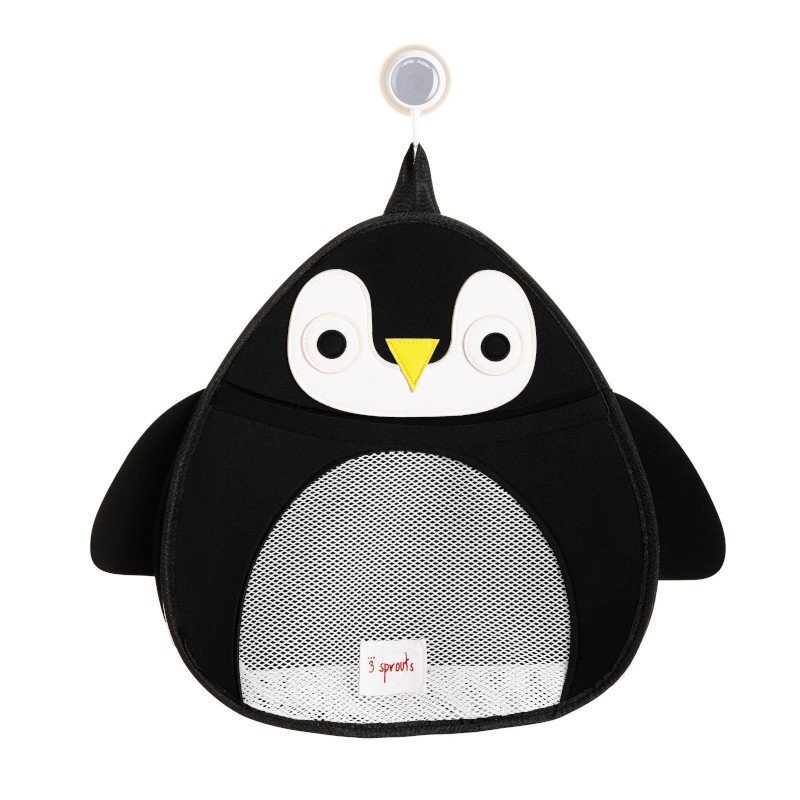 3 Sprouts Organizator de baie pentru cosmetice si jucarii Pinguin