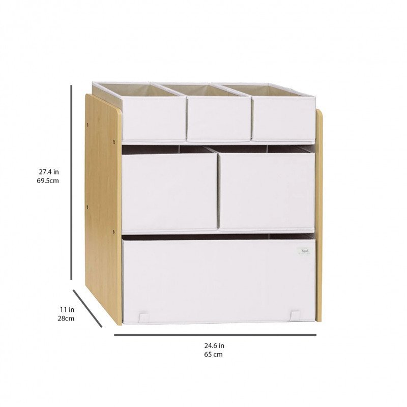 3 Sprouts Organizator din material reciclat pentru jucarii Cream