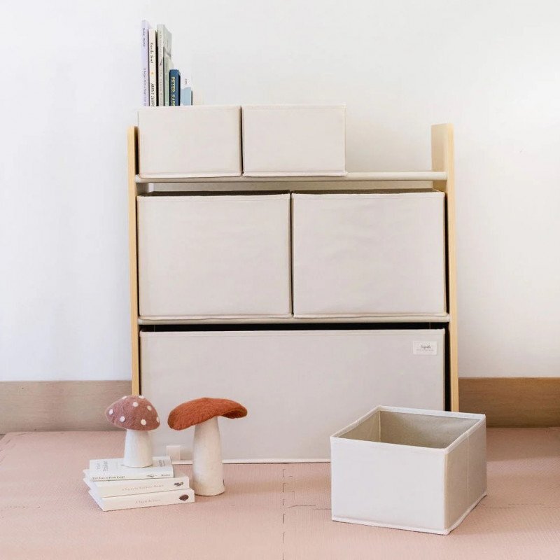 3 Sprouts Organizator din material reciclat pentru jucarii Cream