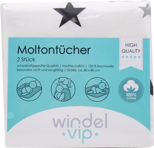 A-Haberkorn Scutece multifunctionale molton 80x80 cm 2set Star A.H.