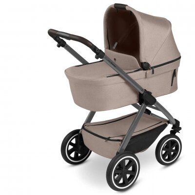 ABC DESIGN Carucior 2 in 1 pentru copii Samba 2 Camel cu suspensie maner telescopic frana de mana greutate admisa 22 kg