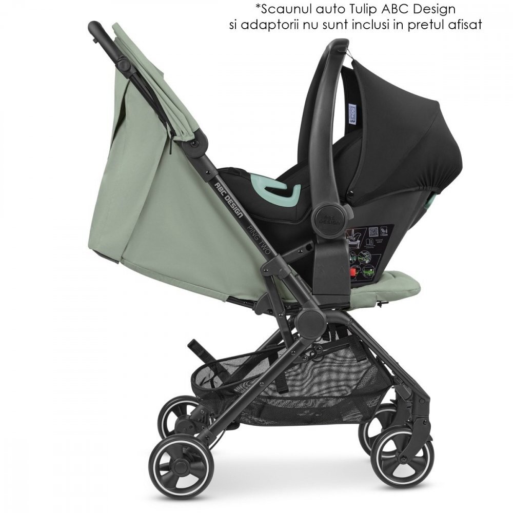ABC DESIGN Carucior sport pentru copii Ping 3 Travel Pine cadru din aluminiu suspensii compact potrivit pentru avion geanta de transport inclusa greutate admisa 22 kg