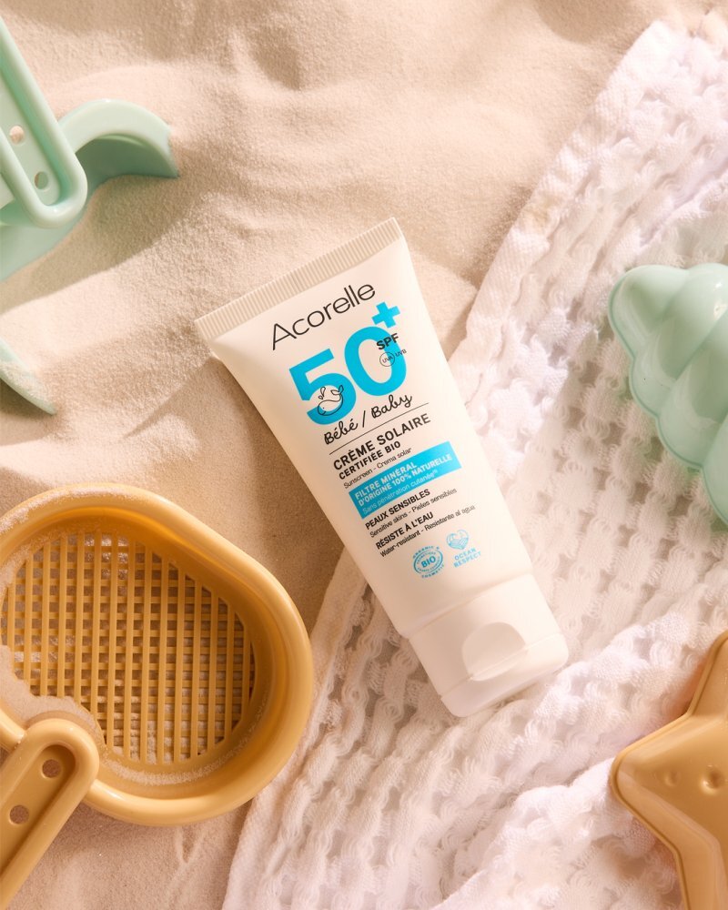 Acorelle Crema Bio protectie solara pentru bebelusi SPF50 fara parfum 50 ml