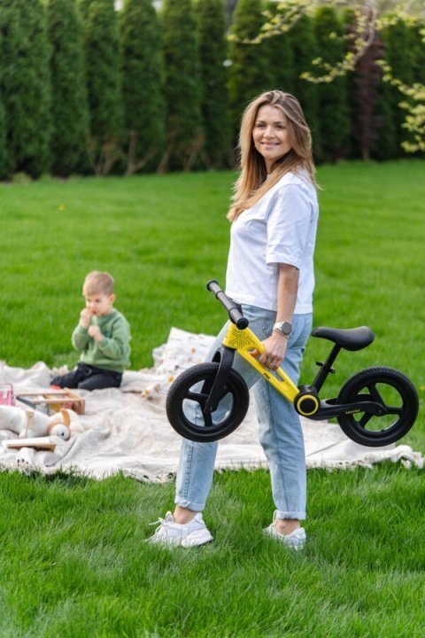 Adamex Bicicleta de echilibru pentru copii Speed M8 pliabila fara pedale cu Saua reglabila si manere confortabile 2-5 ani pana la 35 kg Orange Magma