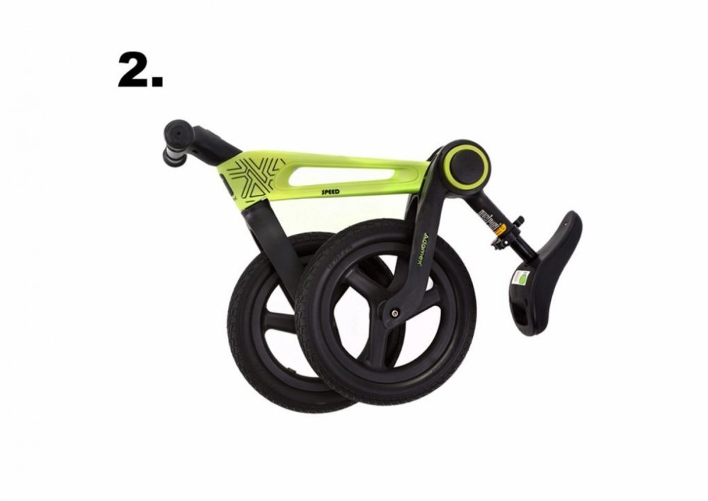 Adamex Bicicleta de echilibru pentru copii Speed M8 pliabila fara pedale cu Saua reglabila si manere confortabile 2-5 ani pana la 35 kg Snow White