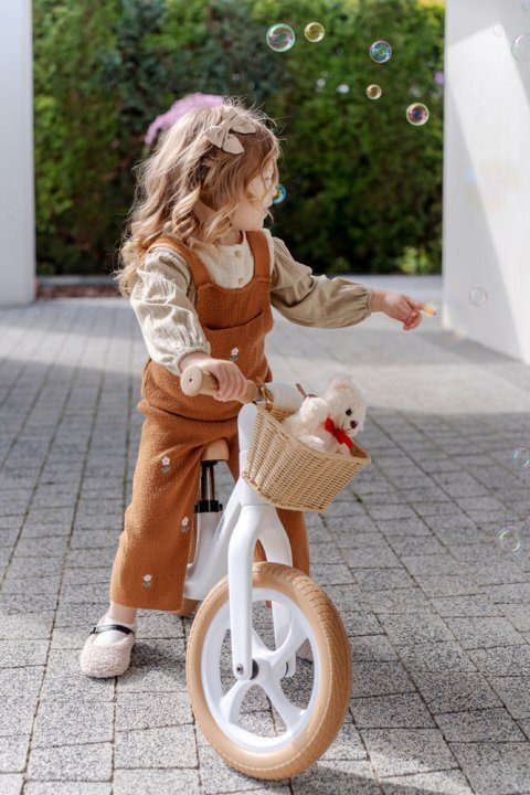 Adamex Bicicleta fara pedale pentru copii Pixie cu roti de 12 inch din spuma PU cu cosulet design retro scaun reglabil inaltime sezut 33-43 cm sarcina maxima admisa 50 kg 2-6 ani Prestige Mint