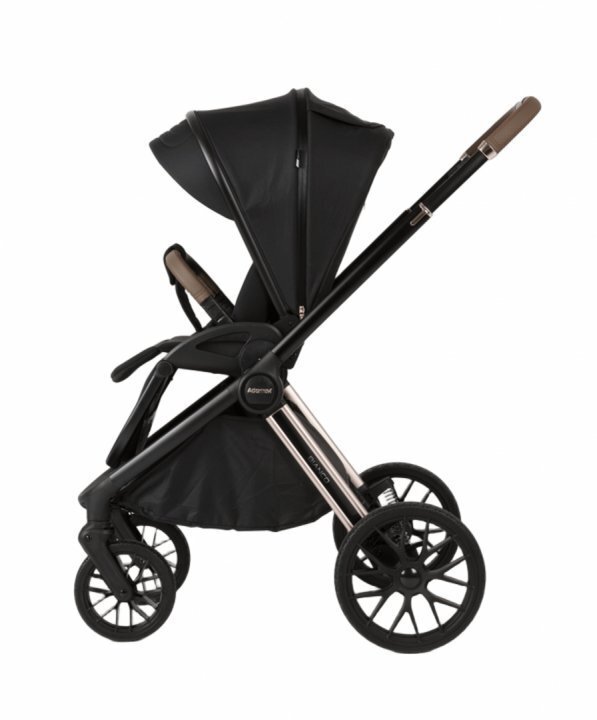 Adamex Carucior 2 in 1 Bianco Deluxe Collection cu suspensii maner reglabil certificat EN18882022 pana la 22 kg Champagne Carbon