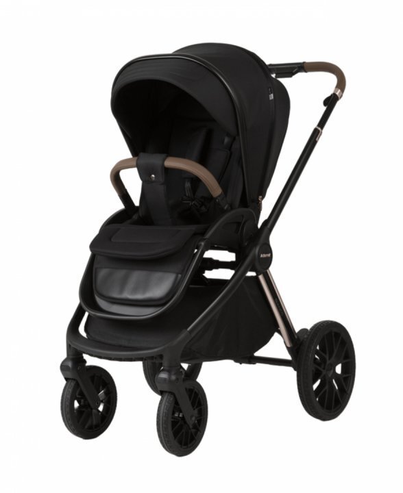 Adamex Carucior 2 in 1 Bianco Deluxe Collection cu suspensii maner reglabil certificat EN18882022 pana la 22 kg Champagne Carbon