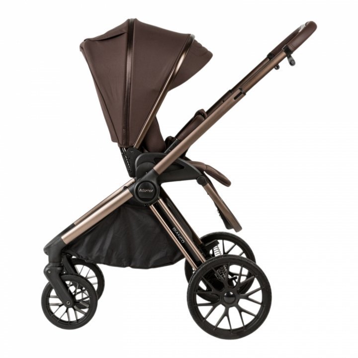 Adamex Carucior 2 in 1 Bianco Deluxe Collection cu suspensii maner reglabil certificat EN18882022 pana la 22 kg Chocolate Brown