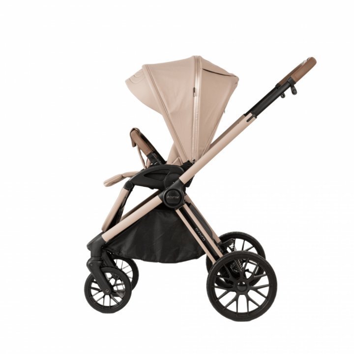 Adamex Carucior 2 in 1 Bianco Deluxe Collection cu suspensii maner reglabil certificat EN18882022 pana la 22 kg Natura Latte