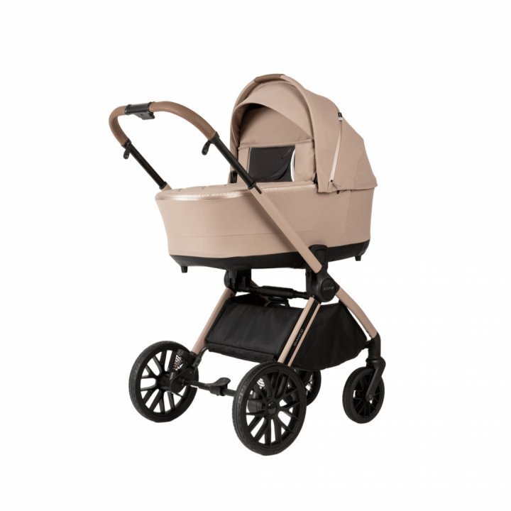 Adamex Carucior 2 in 1 Bianco Deluxe Collection cu suspensii maner reglabil certificat EN18882022 pana la 22 kg Natura Latte