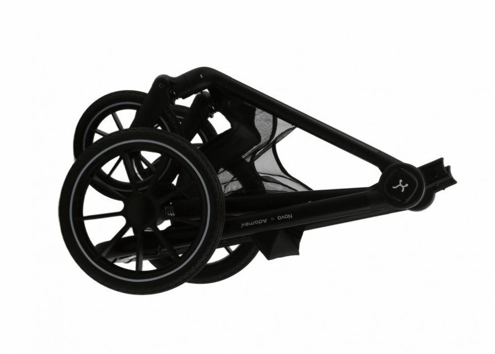 Adamex Carucior 2 in 1 pentru copii Nova premium doua piese distincte suspensii maner reglabil roti mari anti-pana greutate maxim admisa 22 kg accesorii incluse Cappuccino