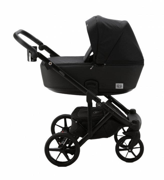Adamex Carucior 3 in 1 Monaco Linen EcoLeather PS1 Black Onyx scoica testata ADAC suspensii maner reglabil suport reglabil pentru picioare accesorii incluse