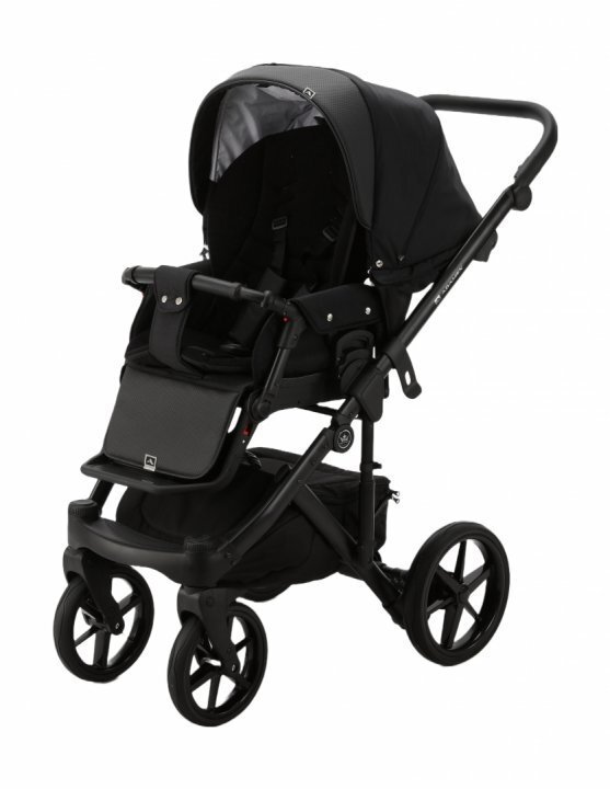 Adamex Carucior 3 in 1 Monaco Linen EcoLeather PS1 Black Onyx scoica testata ADAC suspensii maner reglabil suport reglabil pentru picioare accesorii incluse