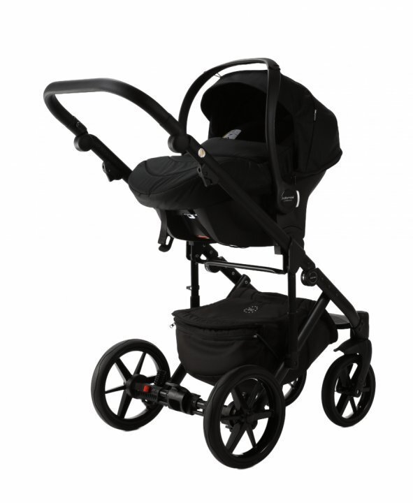 Adamex Carucior 3 in 1 Monaco Linen EcoLeather PS1 Black Onyx scoica testata ADAC suspensii maner reglabil suport reglabil pentru picioare accesorii incluse