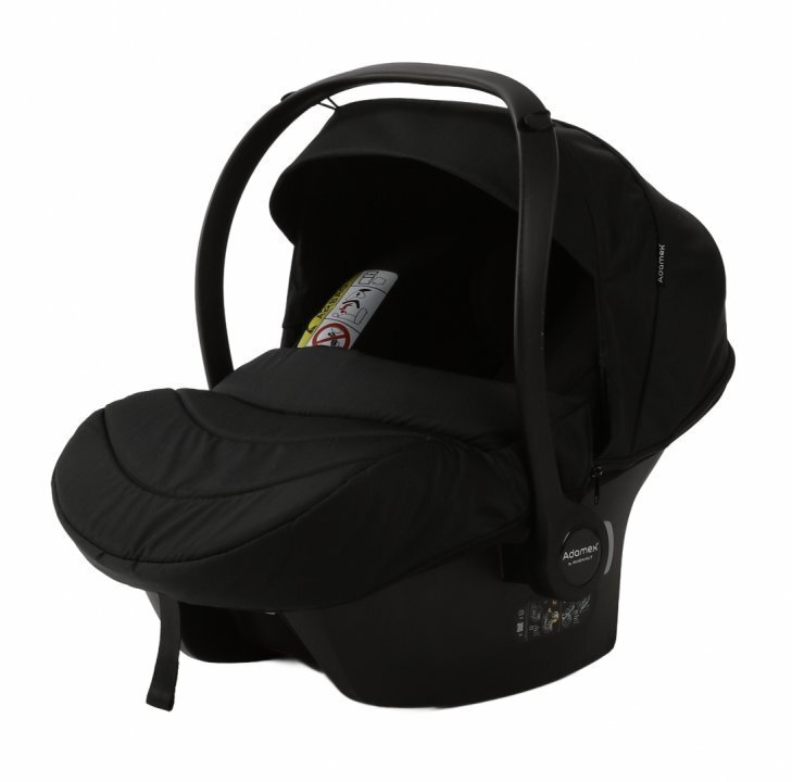 Adamex Carucior 3 in 1 Monaco Linen EcoLeather PS1 Black Onyx scoica testata ADAC suspensii maner reglabil suport reglabil pentru picioare accesorii incluse