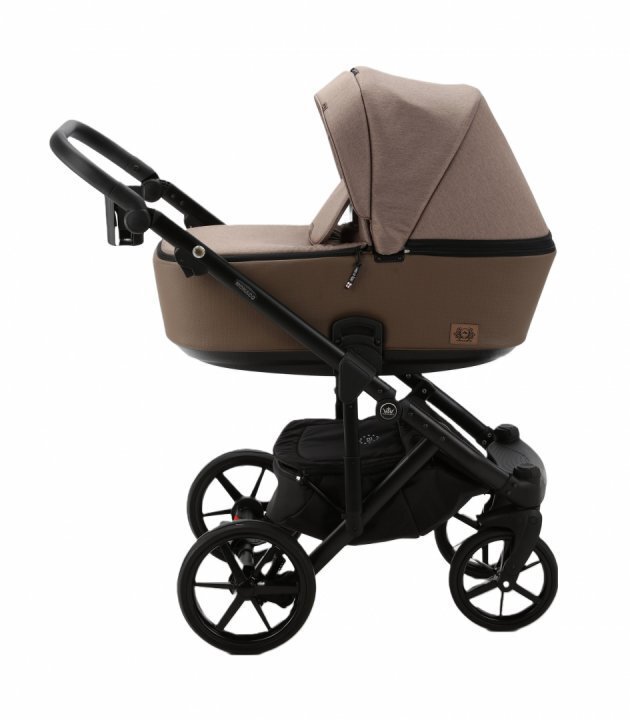 Adamex Carucior 3 in 1 Monaco Linen EcoLeather PS15 Brown Sugar scoica testata ADAC suspensii maner reglabil suport reglabil pentru picioare accesorii incluse