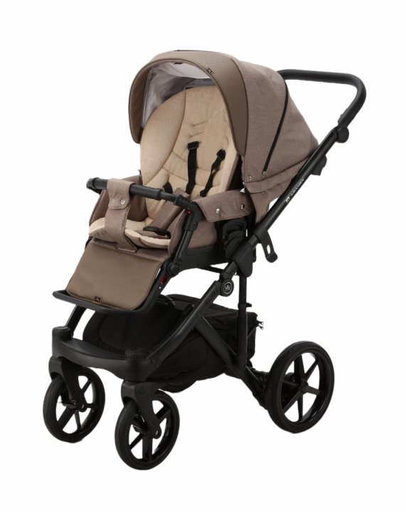 Adamex Carucior 3 in 1 Monaco Linen EcoLeather PS15 Brown Sugar scoica testata ADAC suspensii maner reglabil suport reglabil pentru picioare accesorii incluse